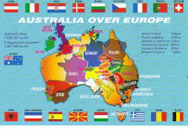 Australia In Europe Map Map Australia Over Europe | Larger Than Standard Card | Flickr