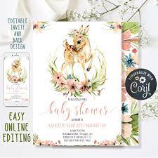 Woodland Baby Shower Invitation Baby Shower Invitation Forest Etsy Woodland Baby Shower Invitations Baby Shower Invitations Baby Shower Woodland