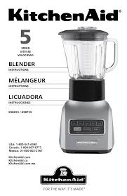 kitchenaid blender ksb655 user manual