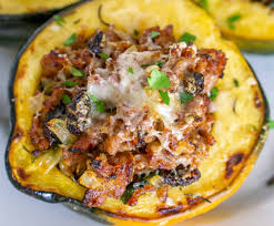 Sausage Stuffed Acorn Squash Spicy Italian Sausage Is The Perfect Filling Fo In 2020 Sausage Stuffed Acorn Squash Acorn Squash Recipes Healthy Healthy Squash Recipes