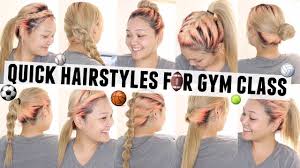 Quick and simple hairstyles for school! 10 Quick Easy Hairstyles For Gym Class P E Youtube Easy Hairstyles Quick Quick Hairstyles For School Easy Hairstyles