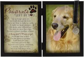 Amazon Com Pawprints Memorial Pet Tag Frame Pawprints Left By You Pet Memorial Products Pet Supplies Pet Tags Pawprints Left By You Pet Memorial Frames