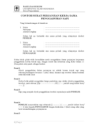 Artikel ini memberikan contoh surat perjanjian kerjasama yang baik dan benar. Contoh Surat Perjanjian Kerjasama Dalam Bidang Penggaduhan Sapi Fh Uii