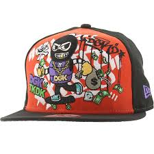 Dgk X Tokidoki Ghetto Vandal New Era Snapback Cap Orange Black Dh377obk 39 99 Cool Hats Fitted Hats New Era Snapback