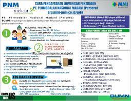 Rekrutmen Pt Pnm Persero Bulan Juli 2018
