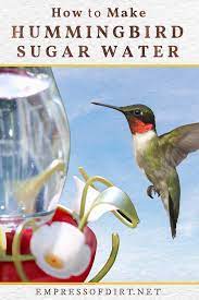 Nov 27, 2017 · the best (and least expensive) solution for your feeder is a 1:4 solution of refined white sugar to tap water. How To Make Hummingbird Food Sugar Water Recipe