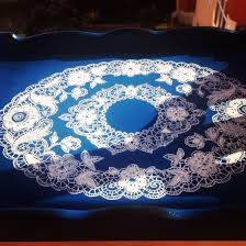 Ahsap Boyama Dantel Tepsi Calismasi Tepsi Dantel