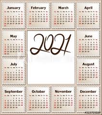A Calendar Template For A Year 2021 Ad Template Calendar Year Ad In 2020 Calendar Template Templates Calendar