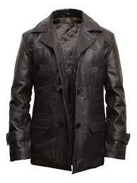 Black Submarine Style Genuine Handmade Sheepskin Leather Jacket For Men About This Unique Jacke Mens Leather Coats Leather Jacket Men Mens Leather Jacket Long