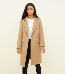Please give this lookbook a thumbs up and. New Look Denim Petite Camel Revere Collar Longline Coat In Natural Lyst