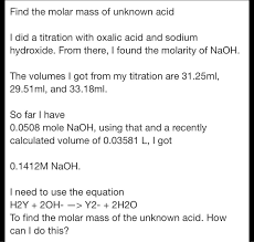Molar mass solute = ? How To Find Molar Mass Of A Moles
