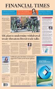 World business, finance, and political news from the financial times. Financial Times Front Page 7th Of September 2020 Tomorrow S Papers Today