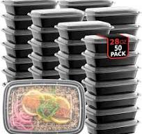 Amazon.com: 50-Pack Reusable Meal Prep Containers Microwave ...