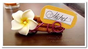 Porte Nom Invite Sonia Quentin Deco Mariage Antillais Table Mariage Exotique Marque Table Mariage