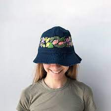 Bucket Hats Are Back In Fashion Hand Embroidered Bucket Hat Hand Embroidery Floral Embroidery Han Embroidered Clothes Embroidery Fashion Embroidered Hats