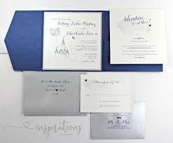 Disney Wedding Invitations Disney Wedding Disneyland Etsy Disney Wedding Invitations Pocket Fold Wedding Invitations Disneyland Wedding