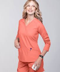 Try to achieve a fluffy, velvety texture as the end product; Butter Soft Scrubs Long Sleeve Mock Wrap Top Elegant Scrub Tops In 2020 Scrub Tops Fit Scrubs Womens Elastic Waist Pants