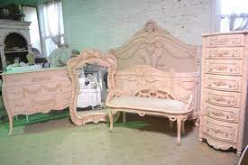 Queen Or King French Bed Painted Cottage Shabby Chic French Bedroom Collection Shabby Chic Decor French Bed Painted Cottage