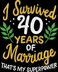 Making the day that has been so special to you for 40 years can be so easy if you browse our site for rubies and ruby colored flowers. 40th Wedding Anniversary Survived 40 Years Of Marriage Digital Art By Haselshirt
