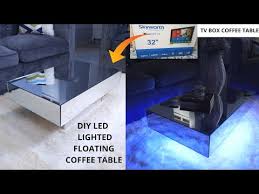 Zain lighted rattan coffee table montgomery ward. Diy Led Lighted Mirrored Coffee Table Made Out Of Tv Box Youtube