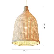 Wicker Conical Pendant Rattan Lampshade Basket Light Fixture Bohemian Lamp Openwork Ceiling Light Shade Hanging Lamp Vintage Chandelier Ceiling Light Shades Ceiling Lights Vintage Chandelier