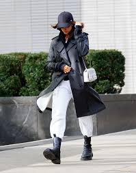 Irina Shayk Black Leather Boots Street Style Autumn Winter 2020 On Sassy Daily Combat Boots Outfit Fall Autumn Street Style Casual Fall Outfits