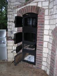 Built In Smoker Brick Bbq Outdoor Kitchen Design Outdoor Oven