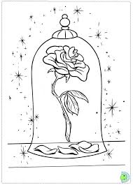 The Beauty And The Beast Coloring Page Dinokids Org Coloriage La Belle Et La Bete Coloriage Coloriage Rose