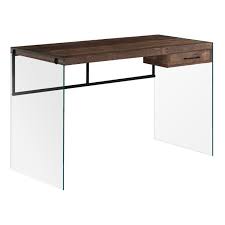 It is one of the best glass computer desks for the individuals who love to buy products of the unique. Computer Desk 48 L Brown Reclaimed Wood Glass Panels Walmart Com Walmart Com