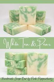 White Tea And Pear Spa Like Scent Soft And Elegant Green Etsy In 2021 Homemade Soap Bars Handmade Soap Recipes Handmade Soap Bar