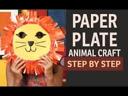 It is usually a good idea to build horns, tails and long claws separately at first. How To Make Lion Paper Plate Party Masks Paper Art And Craft Ideas English Youtube