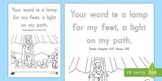 Click here to download this page free. Psalm 119 105 Coloring Page Teacher Made