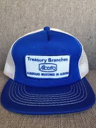 Vtg Alberta Treasury Branches Blue Trucker Hat Mesh Snap Back Atb Financial Bank Trucker Hat Vintage Trucker Hats Hats