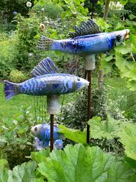 Fische Im Blattermeer Garden Pottery Clay Art Pottery Art