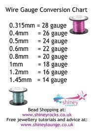 59 Meticulous Wire Gauge Chart For Beading