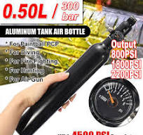 0.5L Aluminum Cylinder Tank 4500psi 300bar for Pcp Airgun Fire Diving  Paintball | eBay