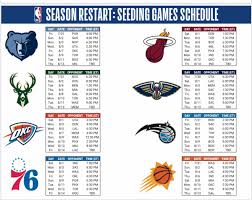 Most of the channels are offered on four of the major live tv streaming. Arash Markazi On Twitter The Nba S Complete Game Schedule And National Television Schedules For Tnt Espn Abc And Nba Tv For The Seeding Games Which Will Be Played July 30 Aug