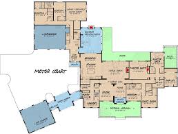 Plan 70584mk Luxurious 5 Bed House Plan With Porte Cochere Multigenerational House Plans Floor Plans European House Plans