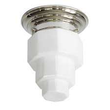 These lights mount to a metal or plastic box that's secured to overhead studs or joists. Small Ceiling Light With Octagonal Stepped Opal Glass Casa Lumi
