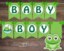 Frog Baby Shower Etsy