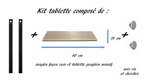 L'étagère murale en bois est design et fonctionnelle. Etagere Murale Bois 60 X 19 Facon Cuir Noir Quincadeco
