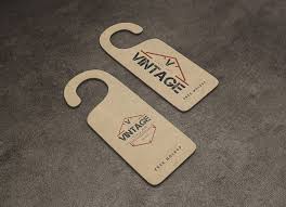 Download Free Kraft Paper Door Hanger Mockup Psd Good Mockups