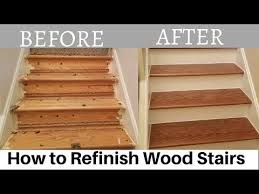 How To Refinish Wood Stairs Youtube In 2020 Refinish Stairs Painted Wood Stairs Staining Stairs