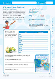 Download Your Free Oxford Junior Illustrated Dictionary Super Challenge Worksheet Look At These Verbs In You Diction Dictionary Different Sentences Verb Forms