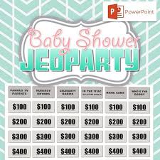 Baby Shower Jeoparty Digital Download Party Game Pc Mac Etsy In 2020 Baby Shower Jeopardy Virtual Baby Shower Baby Shower Games