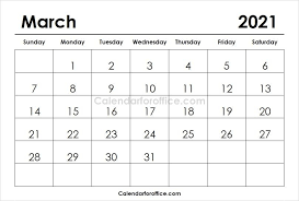 Download Free March 2021 Calendar Calendar Template Printable Calendar Design August Calendar