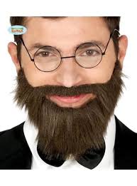 Bart und Schnurrbart braun für Herren