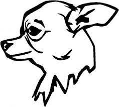 Outline Of Chihuahua To Draw Go Back Pics For Mean Wolf Head Outline Outline Drawings Chihuahua Drawing Dog Stencil