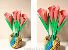 How To Make Calla Lily Paper Flower Easy Origami Flowers For Beginners Easy Origami Flower Origami Easy Paper Flowers