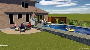 This is why i don't sell the other pools. 15 X 27 Semi Inground With Wooden Deck By Rideau Pools Ottawa Youtube